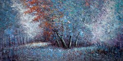 A Brisk Walk by Inam - Original Painting on Stretched Canvas sized 60x29 inches. Available from Whitewall Galleries